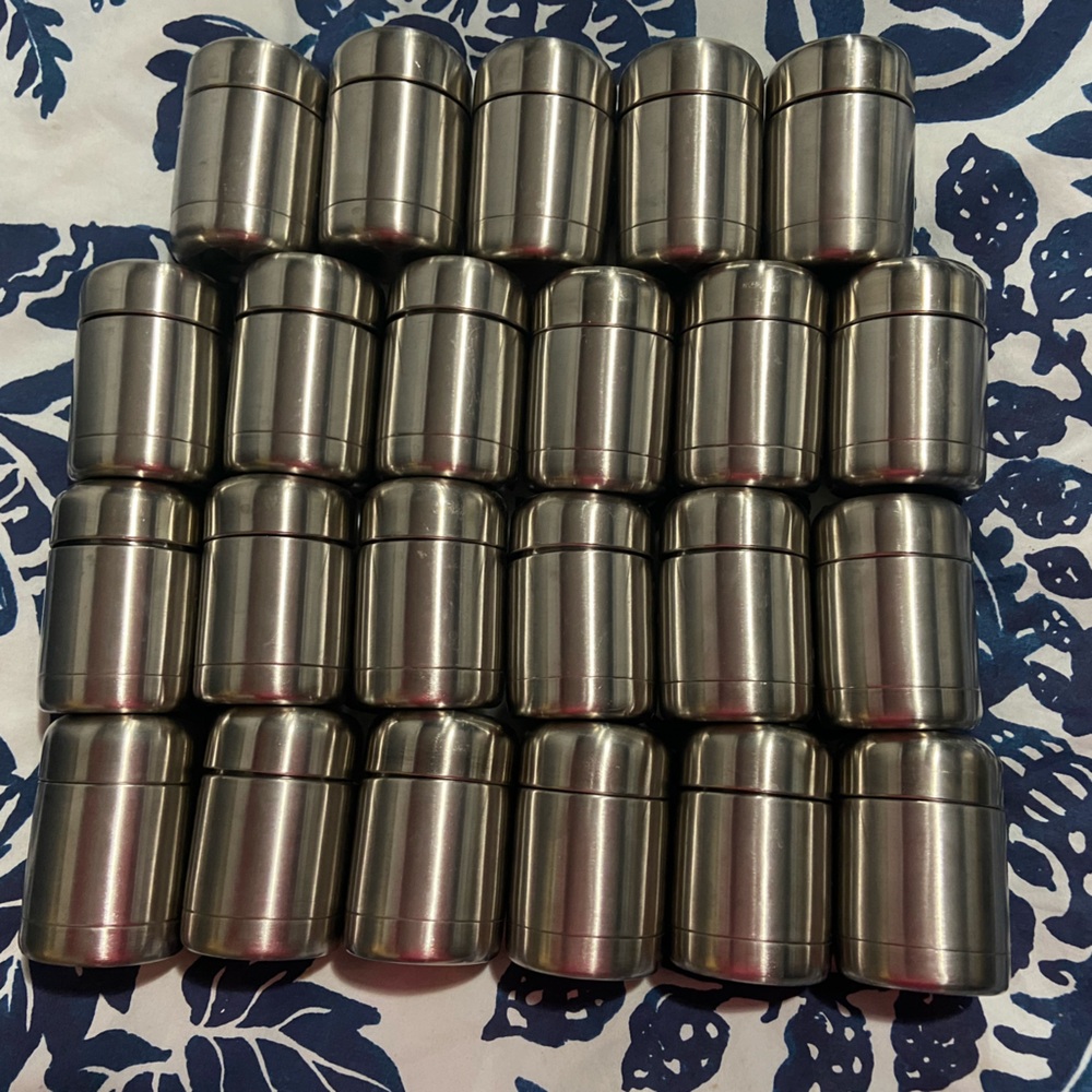 Thyme and Table Stainless Steel Spice Jars Set